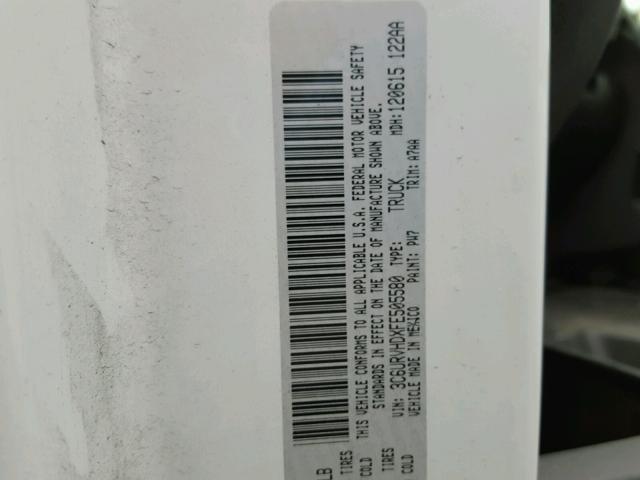 3C6URVHDXFE505580 - 2015 RAM PROMASTER 白色 照片 10