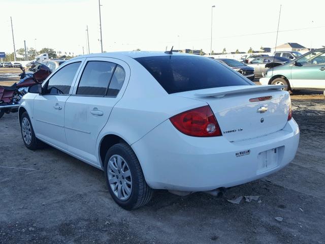 1G1AS58H097222637 - 2009 CHEVROLET COBALT LS WHITE photo 3