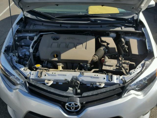 5YFBURHEXEP162412 - 2014 TOYOTA COROLLA L SILVER photo 7