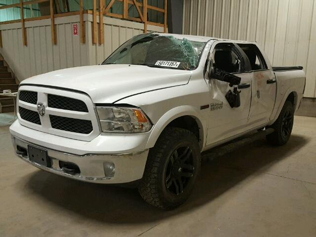 1C6RR7LM9GS195512 - 2016 RAM 1500 SLT WHITE photo 2