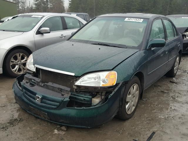 1HGES26741L022150 - 2001 HONDA CIVIC EX 绿色 照片 2