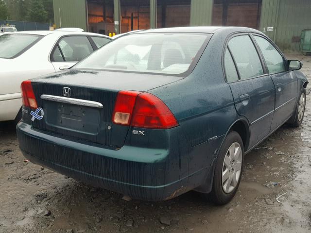 1HGES26741L022150 - 2001 HONDA CIVIC EX 绿色 照片 4