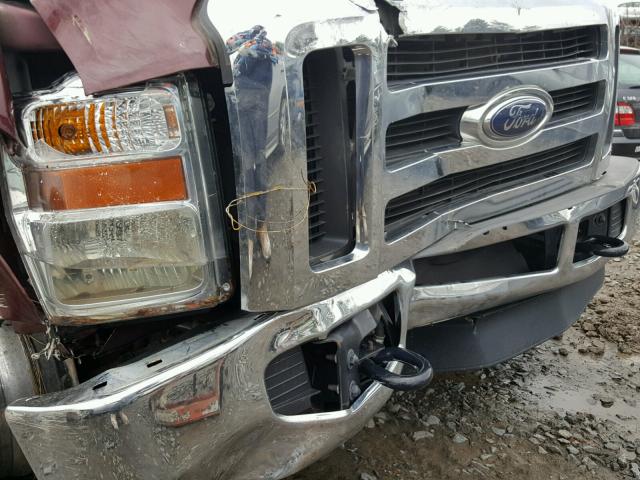 1FTWF31599EA96103 - 2009 FORD F350 SUPER BURGUNDY photo 9