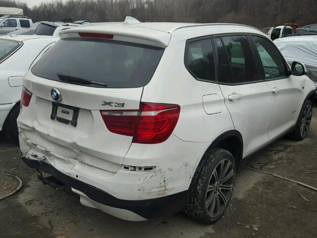 5UXWX7C53F0K31388 - 2015 BMW X3 XDRIVE3 WHITE photo 4