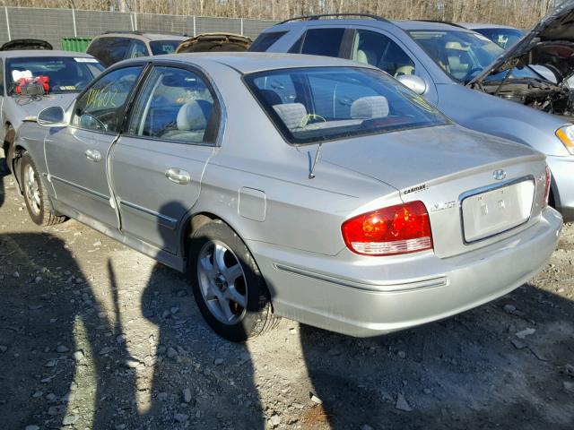 KMHWF35H55A160302 - 2005 HYUNDAI SONATA GLS SILVER photo 3