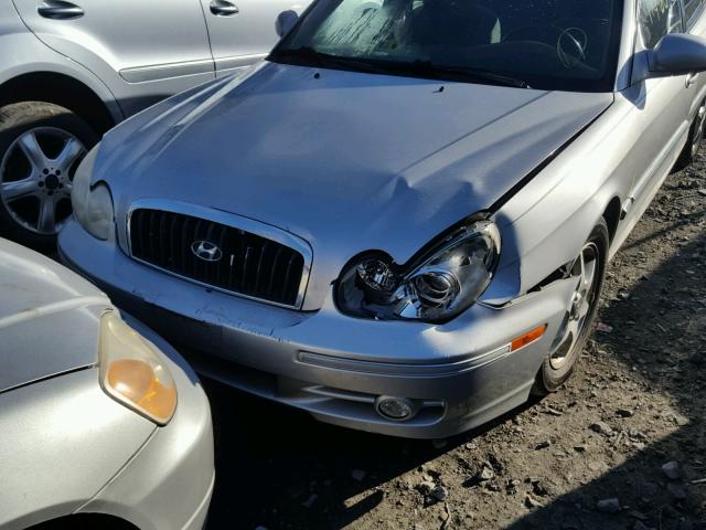 KMHWF35H55A160302 - 2005 HYUNDAI SONATA GLS SILVER photo 9