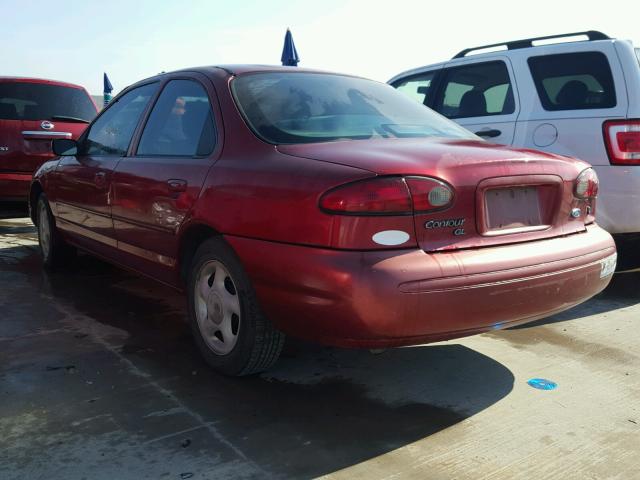 1FALP6531VK170349 - 1997 FORD CONTOUR BA BURGUNDY photo 3