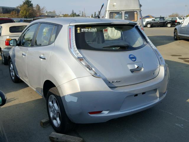 JN1AZ0CP6CT025168 - 2012 NISSAN LEAF SV SILVER photo 3