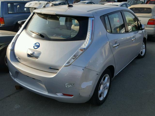 JN1AZ0CP6CT025168 - 2012 NISSAN LEAF SV SILVER photo 4