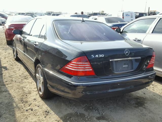 WDBNG70J03A335663 - 2003 MERCEDES-BENZ S 430 BLACK photo 3