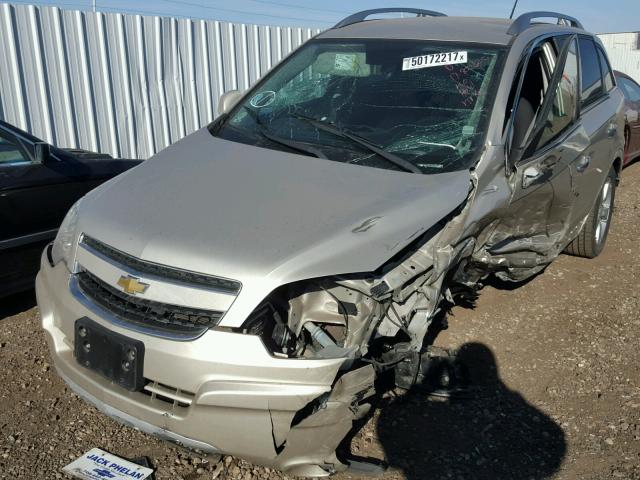 3GNAL3EK3ES597689 - 2014 CHEVROLET CAPTIVA LT TAN photo 2