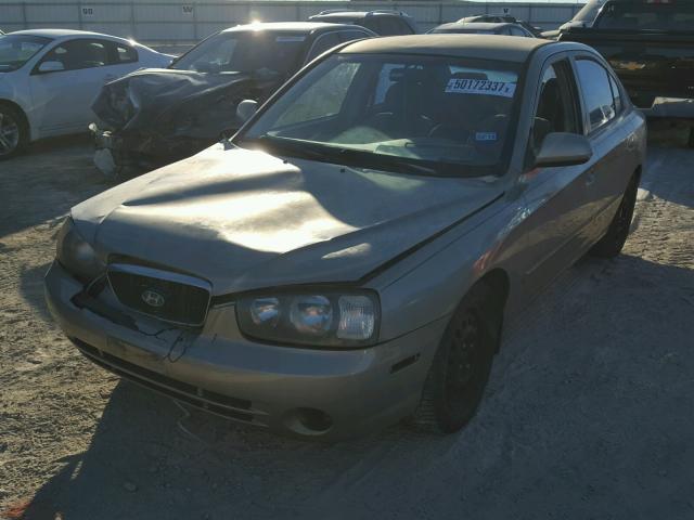 KMHDN45D32U276279 - 2002 HYUNDAI ELANTRA GL GOLD photo 2