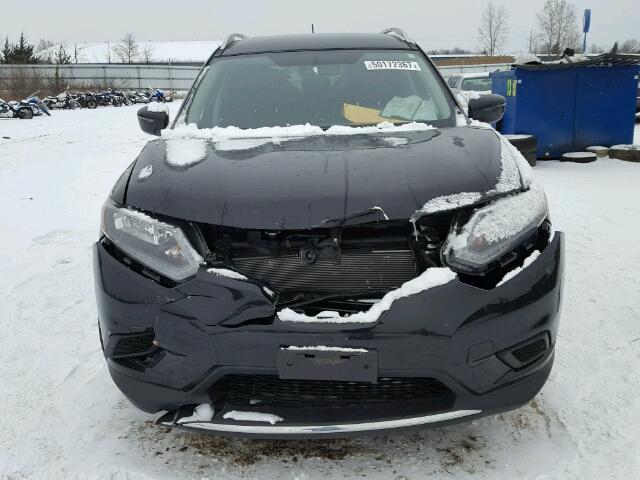 KNMAT2MVXGP736863 - 2016 NISSAN ROGUE S BLACK photo 9