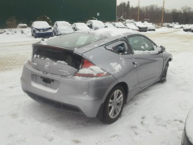 JHMZF1C61BS011977 - 2011 HONDA CR-Z EX GRAY photo 4