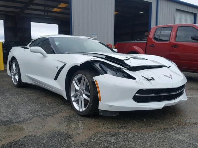 1G1YB2D76J5101427 - 2018 CHEVROLET CORVETTE S WHITE photo 1