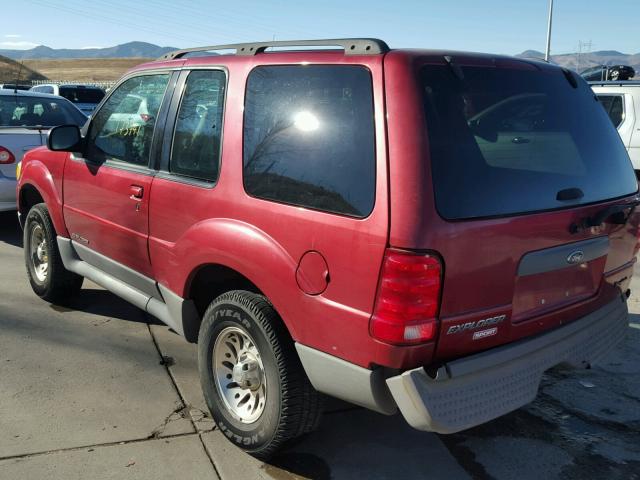 1FMYU60E61UB53350 - 2001 FORD EXPLORER S MAROON photo 3