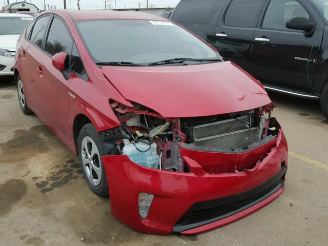 JTDKN3DU8C0335102 - 2012 TOYOTA PRIUS RED photo 1