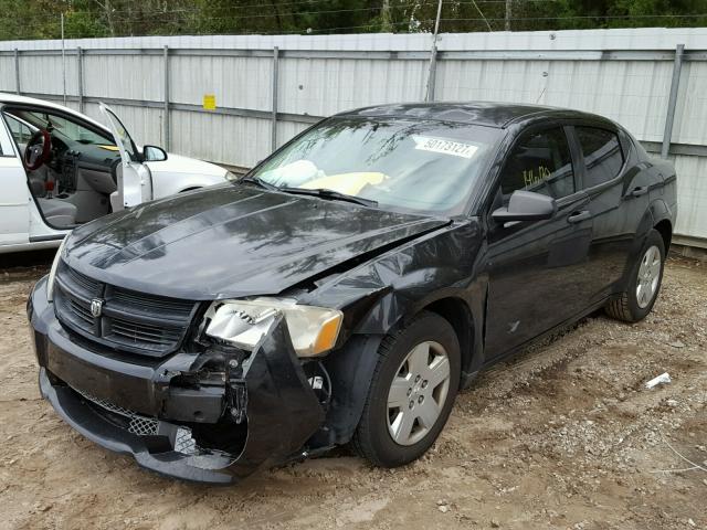 1B3LC46K98N104510 - 2008 DODGE AVENGER SE BLACK photo 2