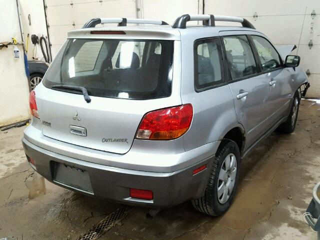 JA4LX31F04U004961 - 2004 MITSUBISHI OUTLANDER SILVER photo 4