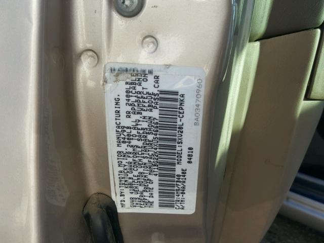 4T1BG22K4XU546667 - 1999 TOYOTA CAMRY SILVER photo 10