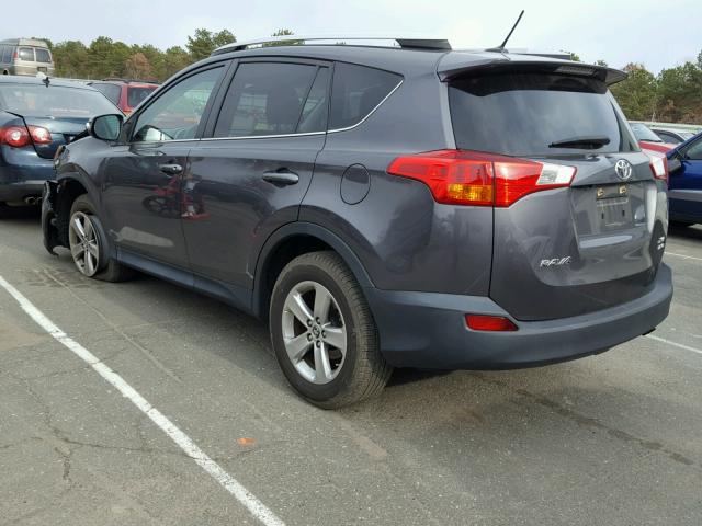 2T3RFREV6FW312424 - 2015 TOYOTA RAV4 XLE GRAY photo 3