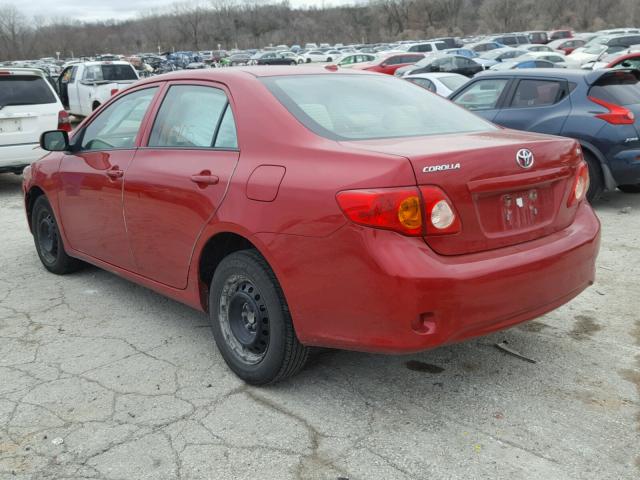 1NXBU4EE0AZ168686 - 2010 TOYOTA COROLLA BA RED photo 3