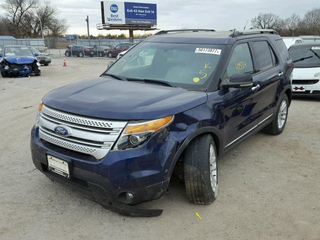 1FMHK8D88BGA15525 - 2011 FORD EXPLORER X BLUE photo 2