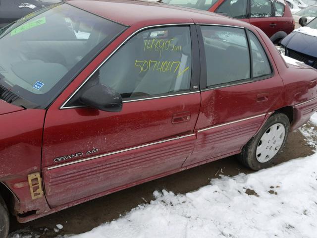 1G2NE543XPM620824 - 1993 PONTIAC GRAND AM S RED photo 9