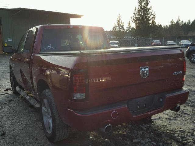 1C6RR7MT9DS626156 - 2013 RAM 1500 SPORT RED photo 3