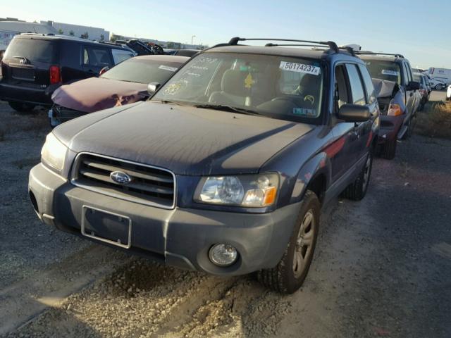 JF1SG63695G752324 - 2005 SUBARU FORESTER 2 BLUE photo 2