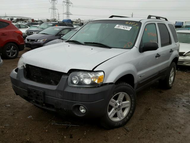 1FMCU59H67KA90160 - 2007 FORD ESCAPE HEV SILVER photo 2