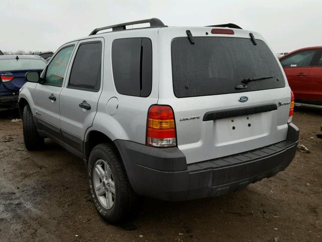 1FMCU59H67KA90160 - 2007 FORD ESCAPE HEV SILVER photo 3