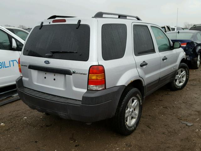 1FMCU59H67KA90160 - 2007 FORD ESCAPE HEV SILVER photo 4