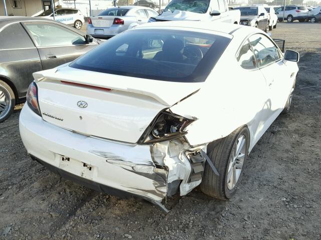 KMHHM66D67U248921 - 2007 HYUNDAI TIBURON GS WHITE photo 4