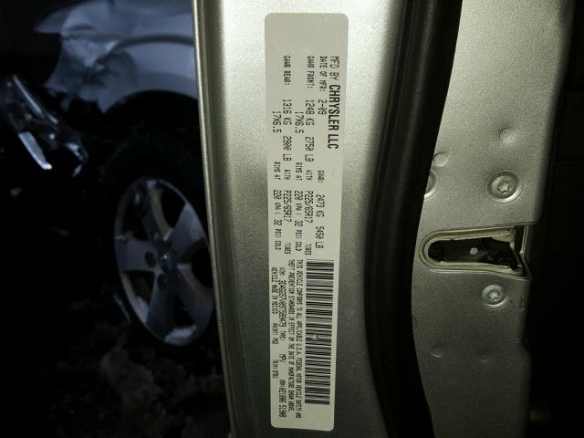 3D4GG57V09T589479 - 2009 DODGE JOURNEY SX SILVER photo 10