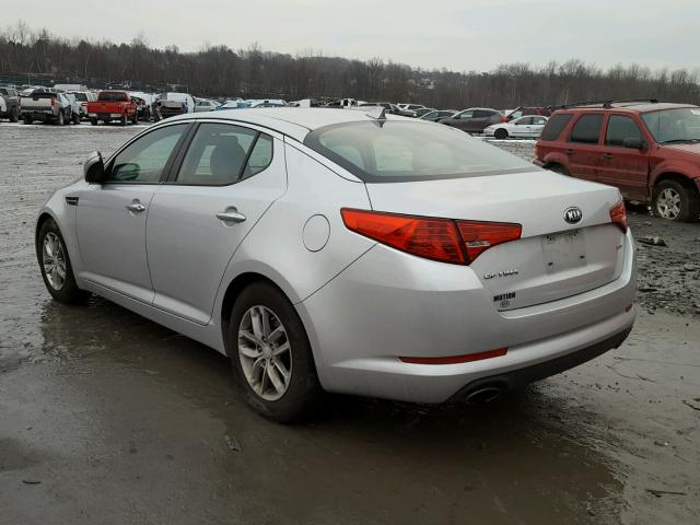 KNAGM4A73D5382102 - 2013 KIA OPTIMA LX SILVER photo 3