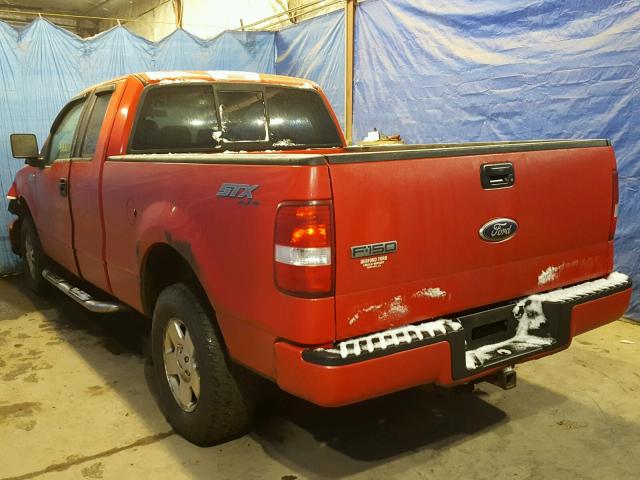 1FTRX14W66FA58465 - 2006 FORD F150 RED photo 3