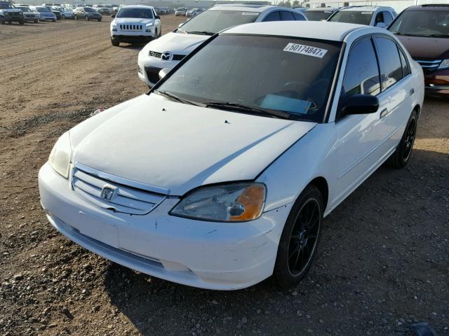 1HGES15581L072012 - 2001 HONDA CIVIC LX WHITE photo 2