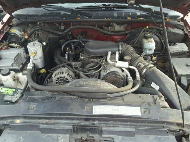 1GKDT13W412206320 - 2001 GMC JIMMY RED photo 7