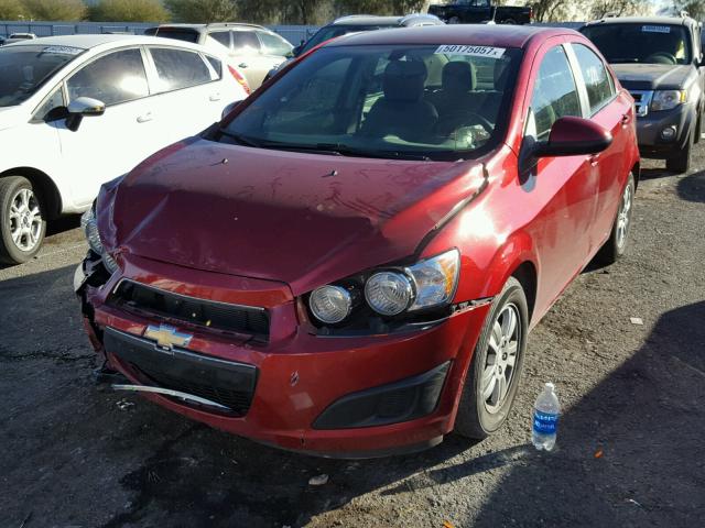 1G1JC5SH1F4217174 - 2015 CHEVROLET SONIC LT RED photo 2