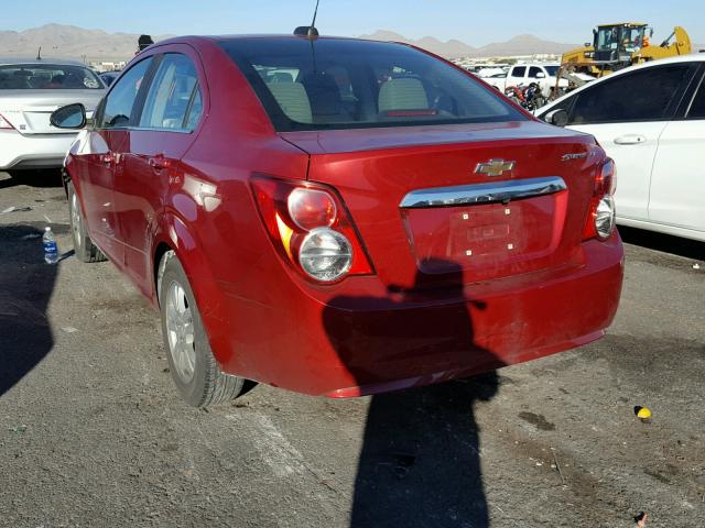 1G1JC5SH1F4217174 - 2015 CHEVROLET SONIC LT RED photo 3