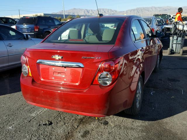 1G1JC5SH1F4217174 - 2015 CHEVROLET SONIC LT RED photo 4