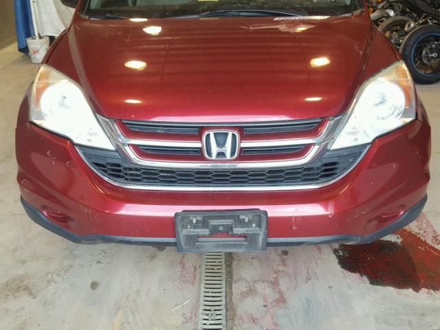 3CZRE4H52AG701839 - 2010 HONDA CR-V EX RED photo 7