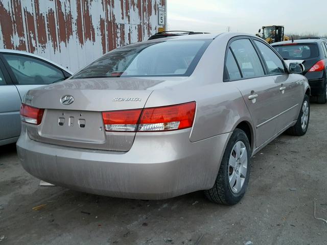 KMHET46C06A080789 - 2006 HYUNDAI SONATA GL TAN photo 4