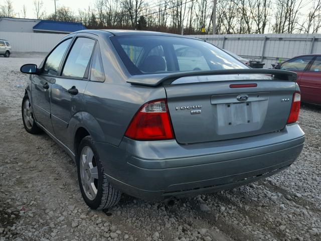 1FAFP34N75W232358 - 2005 FORD FOCUS ZX4 GREEN photo 3