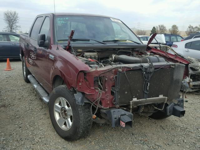 1FTRW12W64KC15504 - 2004 FORD F150 SUPER BURGUNDY photo 1