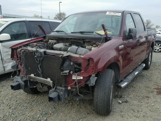 1FTRW12W64KC15504 - 2004 FORD F150 SUPER BURGUNDY photo 2