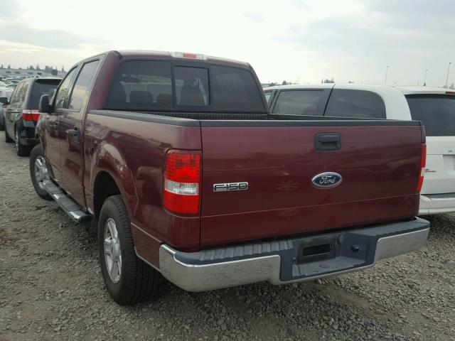 1FTRW12W64KC15504 - 2004 FORD F150 SUPER BURGUNDY photo 3