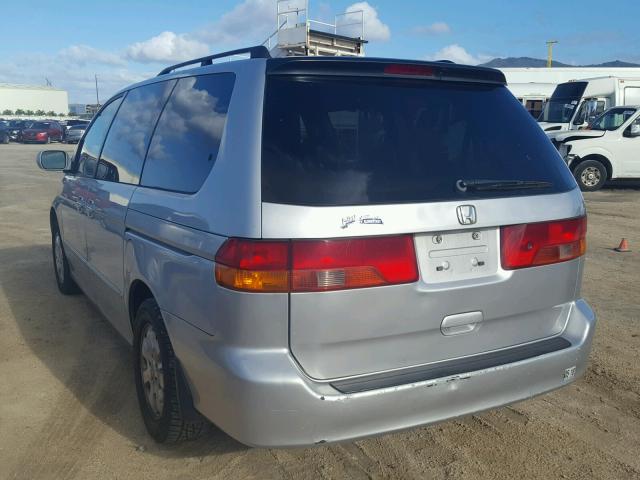 5FNRL18072B038998 - 2002 HONDA ODYSSEY EX SILVER photo 3