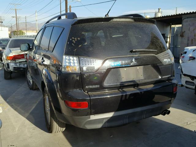 JA4MS31X67U008772 - 2007 MITSUBISHI OUTLANDER BLACK photo 3